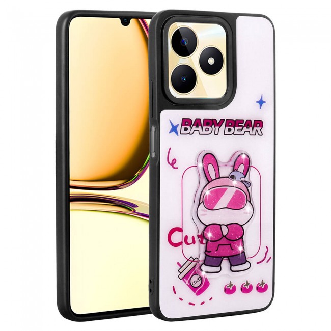Realme C55 Kılıf Parlayan Kabartmalı İkonik Figürlü Zore Amas Silikon Kapak Realme C55 Kılıf Parlayan Kabartmalı İkonik Figürlü Zore Amas Silikon Kapak