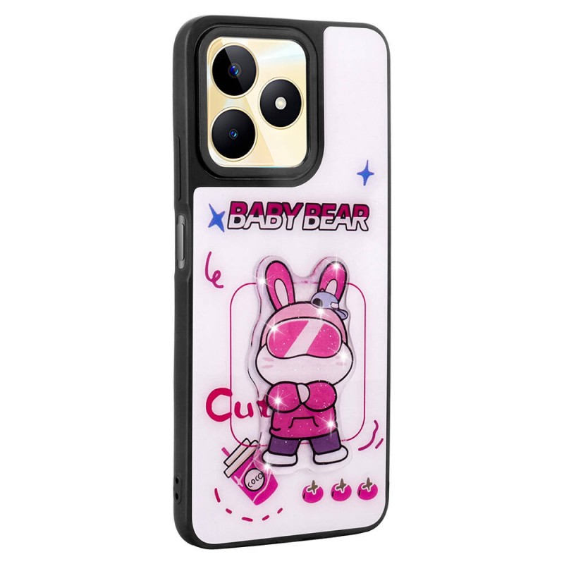 Bal-z Realme C55 Kılıf Parlayan Kabartmalı İkonik Figürlü  Amas Silikon Kapak