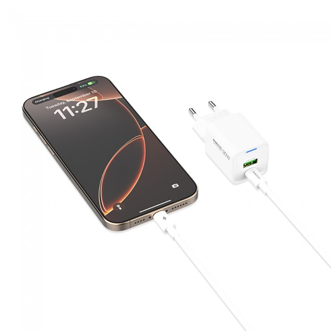 Recci RC107E Type-C PD & USB-A GaN Teknolojili Hızlı Şarj Başlığı 30W Recci RC107E Type-C PD & USB-A GaN Teknolojili Hızlı Şarj Başlığı 30W