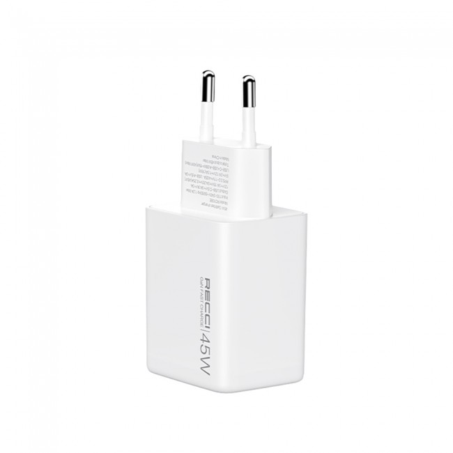Recci RC108E GaN Teknolojili Hızlı Şarj Başlığı Type-C to Type-C PD 45W Kablolu Şarj Seti Recci RC108E GaN Teknolojili Hızlı Şarj Başlığı Type-C to Type-C PD 45W Kablolu Şarj Seti