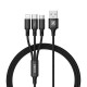 Recci RCS-D120 Fast Wind Serisi 3in1 USB-A to Lightning – Type-C – Micro Şarj ve Data Kablosu 1.2M Recci RCS-D120 Fast Wind Serisi 3in1 USB-A to Lightning – Type-C – Micro Şarj ve Data Kablosu 1.2M
