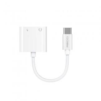 Recci RDS-A02 Type-C 2in1 Şarj ve Ses Adaptörü Recci RDS-A02 Type-C 2in1 Şarj ve Ses Adaptörü