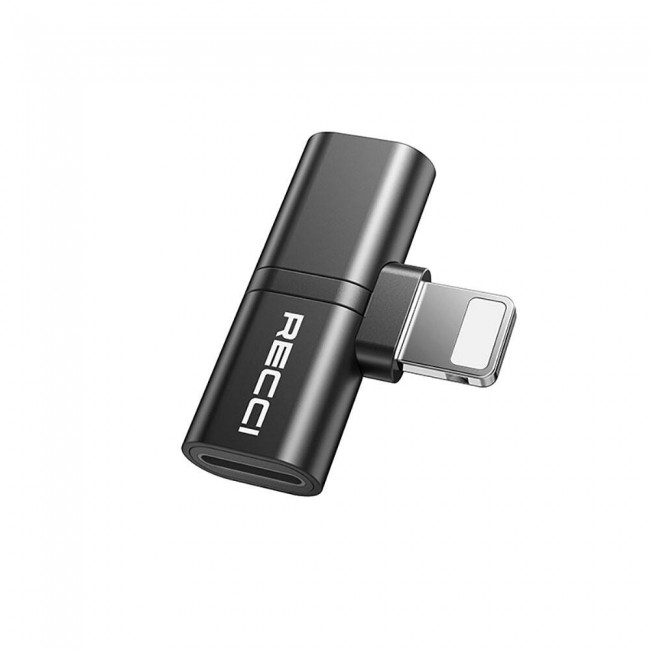 Recci RDS-A05 Lightning 2in1 Şarj ve Ses Adaptörü Recci RDS-A05 Lightning 2in1 Şarj ve Ses Adaptörü