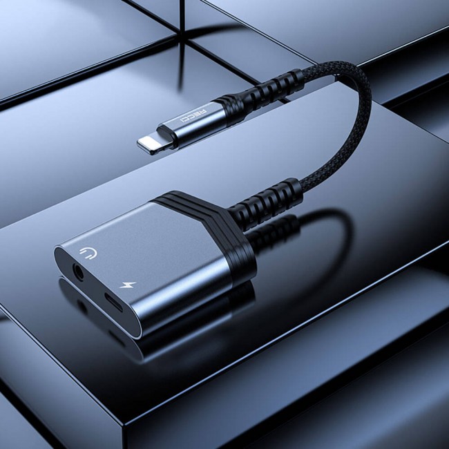 Recci RDS-A17 Lightning 2in1 Şarj ve Ses Adaptörü Recci RDS-A17 Lightning 2in1 Şarj ve Ses Adaptörü