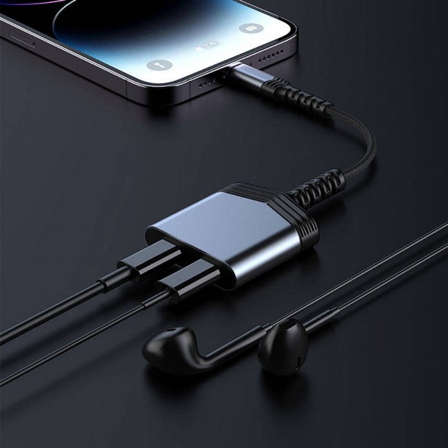 Recci RDS-A18 Lightning 2in1 Şarj ve Ses Adaptörü Recci RDS-A18 Lightning 2in1 Şarj ve Ses Adaptörü