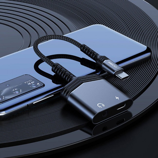 Recci RDS-A19 Type-C PD 2in1 Şarj ve Ses Adaptörü Recci RDS-A19 Type-C PD 2in1 Şarj ve Ses Adaptörü