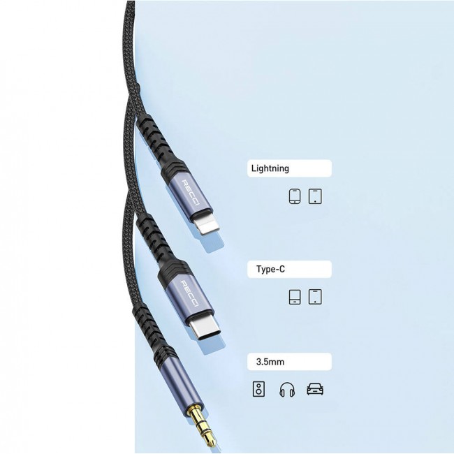Recci RDS-A27 Type-C to 3.5mm AUX Audio Kablo Recci RDS-A27 Type-C to 3.5mm AUX Audio Kablo