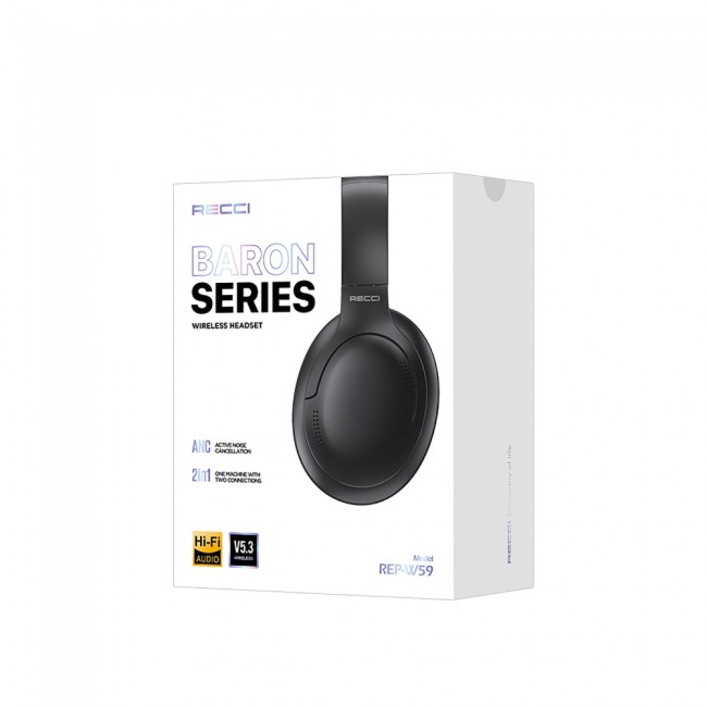Recci REP-W59 Baron Serisi ANC Özellikli FM Destekli Ayarlanabilir Kulak Üstü Bluetooth Kulaklık Recci REP-W59 Baron Serisi ANC Özellikli FM Destekli Ayarlanabilir Kulak Üstü Bluetooth Kulaklık