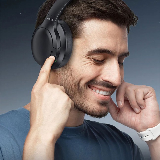Recci REP-W59 Baron Serisi ANC Özellikli FM Destekli Ayarlanabilir Kulak Üstü Bluetooth Kulaklık Recci REP-W59 Baron Serisi ANC Özellikli FM Destekli Ayarlanabilir Kulak Üstü Bluetooth Kulaklık