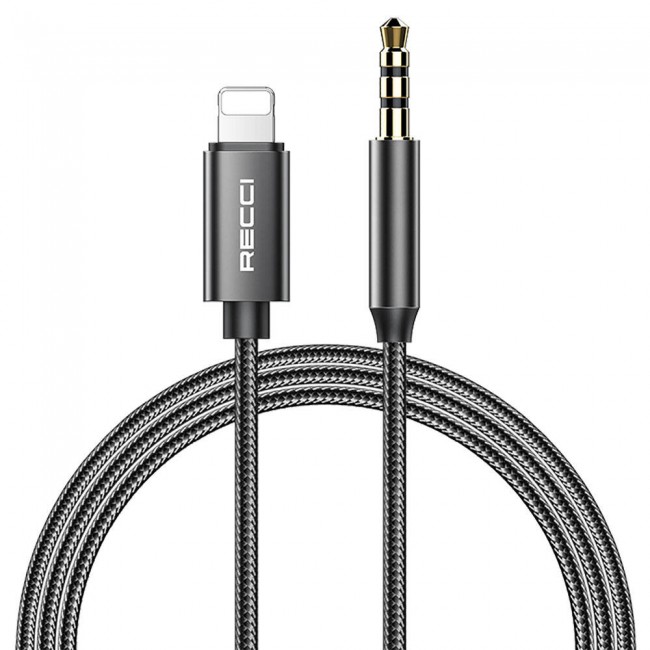 Recci RH02 Lightning to 3.5mm AUX Audio Kablo Recci RH02 Lightning to 3.5mm AUX Audio Kablo