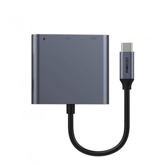 Recci RH05 Type-C to Type-C PD100W + HDMI 4K@30Hz + USB3.0 Bağlantı Özellikli 3in1 Hub Recci RH05 Type-C to Type-C PD100W + HDMI 4K@30Hz + USB3.0 Bağlantı Özellikli 3in1 Hub