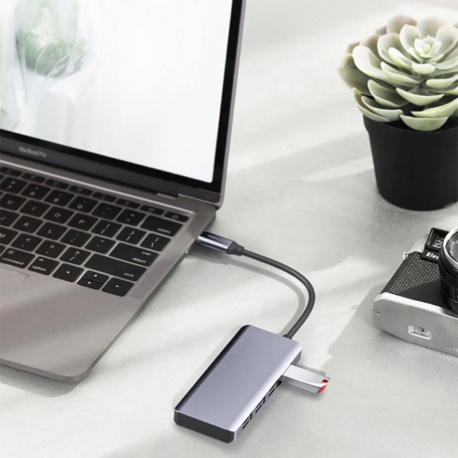 Recci RH06 Type-C to 4 USB3.0 + Micro Bağlantı Özellikli 5in1 USB Çoğaltıcı Hub Recci RH06 Type-C to 4 USB3.0 + Micro Bağlantı Özellikli 5in1 USB Çoğaltıcı Hub