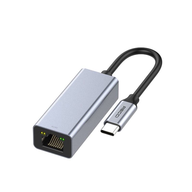 Recci RH10 RJ45 to Type-C Ethernet Dönüştürücü Kablo 100Mbps 80mm Recci RH10 RJ45 to Type-C Ethernet Dönüştürücü Kablo 100Mbps 80mm
