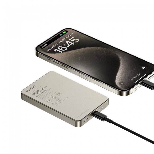 Recci RP26 PD 20W Ultra İnce Hızlı Şarj Özellikli Wireless Powerbank 15W 10000mAh Recci RP26 PD 20W Ultra İnce Hızlı Şarj Özellikli Wireless Powerbank 15W 10000mAh