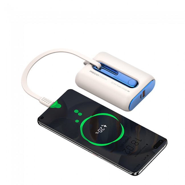 Recci RPB-P12C PD 20W Askı İpli Hızlı Şarj Özellikli Type-C Kablolu Powerbank 22.5W 9000mAh Recci RPB-P12C PD 20W Askı İpli Hızlı Şarj Özellikli Type-C Kablolu Powerbank 22.5W 9000mAh