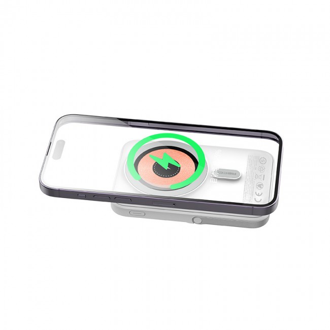 Recci RPB-W08C Mechanic Serisi Dijital LED Ekranlı Standlı Kablosuz Powerbank 10000mAh 15W Recci RPB-W08C Mechanic Serisi Dijital LED Ekranlı Standlı Kablosuz Powerbank 10000mAh 15W