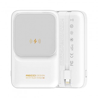 Recci RPB-W10 Polaris Serisi Çift Kablolu LED Dijital Göstergeli Wireless Powerbank 15W 10000mAh Recci RPB-W10 Polaris Serisi Çift Kablolu LED Dijital Göstergeli Wireless Powerbank 15W 10000mAh