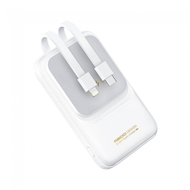 Recci RPB-W10 Polaris Serisi Çift Kablolu LED Dijital Göstergeli Wireless Powerbank 15W 10000mAh Recci RPB-W10 Polaris Serisi Çift Kablolu LED Dijital Göstergeli Wireless Powerbank 15W 10000mAh