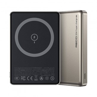 Recci RPB-W26 Armor Serisi Ultra İnce PD 20W Hızlı Şarj Özellikli Wireless Powerbank 15W 10000mAh Recci RPB-W26 Armor Serisi Ultra İnce PD 20W Hızlı Şarj Özellikli Wireless Powerbank 15W 10000mAh
