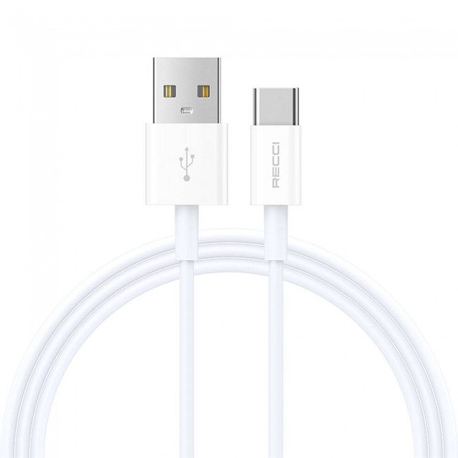 Recci RS06C USB-A to Type-C 3A Hızlı Şarj Özellikli Data ve Şarj Kablosu 1M Recci RS06C USB-A to Type-C 3A Hızlı Şarj Özellikli Data ve Şarj Kablosu 1M