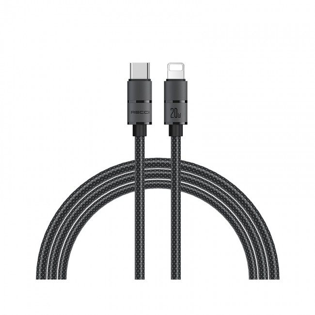 Recci RS08CLPD Warrior Serisi 20W Hızlı Şarj Özellikli Type-C To Lightning PD Kablo 1.2M