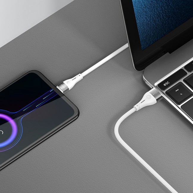 Recci RS11C Swift Serisi USB-A to Tepe-C 3A Hızlı Şarj Özellikli Data ve Şarj Kablosu 1M