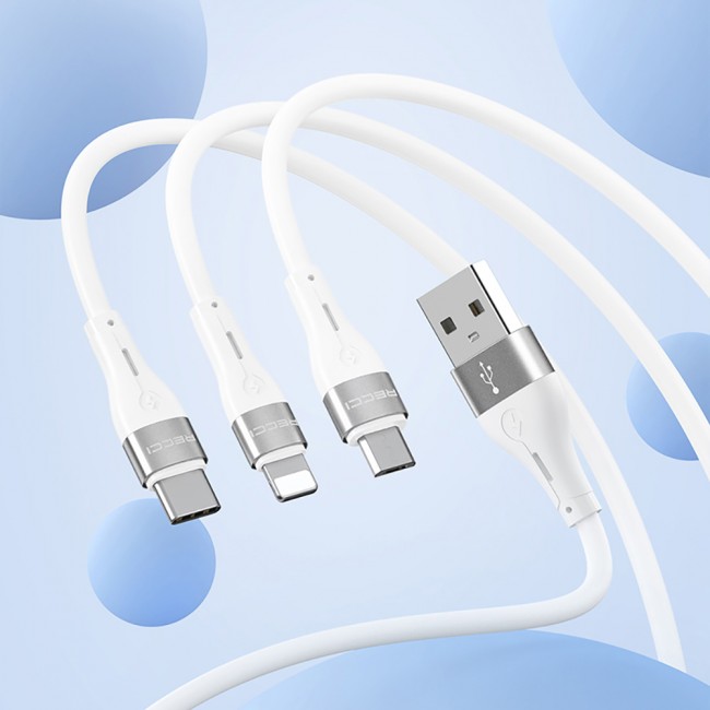 Recci RS11M Swift Serisi USB-A to Micro 2.4A Hızlı Şarj Özellikli Data ve Şarj Kablosu 1M