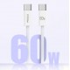 Recci RS15CC Nature Serisi 60W Hızlı Şarj Özellikli Type-C To Type-C PD Kablo 2M Recci RS15CC Nature Serisi 60W Hızlı Şarj Özellikli Type-C To Type-C PD Kablo 2M