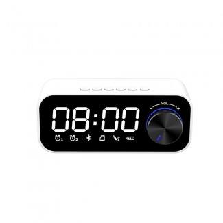 Recci RSK-W11 FM/TF Çift Alarmlı Dijital Saatli Wireless Bluetooth 5.0 Speaker Hoparlör 3W 1200mAh Recci RSK-W11 FM/TF Çift Alarmlı Dijital Saatli Wireless Bluetooth 5.0 Speaker Hoparlör 3W 1200mAh