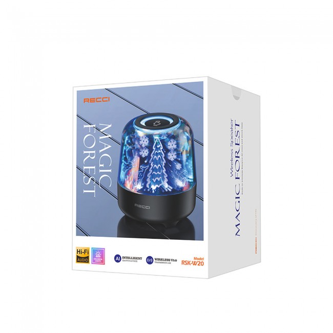 Recci RSK-W20 Magic Forest Serisi TF/AUX/USB Hi-Fi RGB Işıklı Wireless Bluetooth 5.0 Speaker Hoparlör 1200mAh Recci RSK-W20 Magic Forest Serisi TF/AUX/USB Hi-Fi RGB Işıklı Wireless Bluetooth 5.0 Speaker Hoparlör 1200mAh