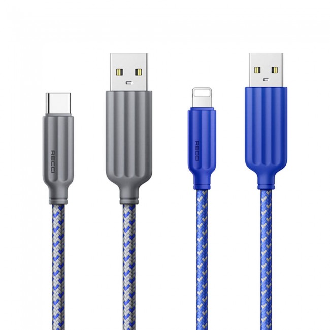 Recci RTC-N23C 3A Hızlı Şarj Özellikli Type-C to USB-A Kablo 1M Recci RTC-N23C 3A Hızlı Şarj Özellikli Type-C to USB-A Kablo 1M