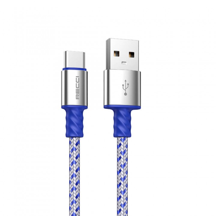 Recci RTC-N32C Instant Serisi USB-A to Type-C 3A Hızlı Şarj Özellikli Şarj ve Data Kablosu 1M