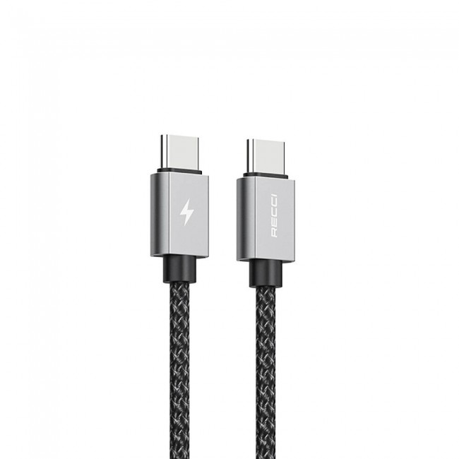 Recci RTC-P08CC Type-C to Type-C PD 100W 5A Hızlı Şarj Naylon Örgü Tasarım Şarj ve Data Kablosu 1.5M Recci RTC-P08CC Type-C to Type-C PD 100W 5A Hızlı Şarj Naylon Örgü Tasarım Şarj ve Data Kablosu 1.5M