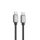 Recci RTC-P08CC Type-C to Type-C PD 100W 5A Hızlı Şarj Naylon Örgü Tasarım Şarj ve Data Kablosu 1.5M Recci RTC-P08CC Type-C to Type-C PD 100W 5A Hızlı Şarj Naylon Örgü Tasarım Şarj ve Data Kablosu 1.5M