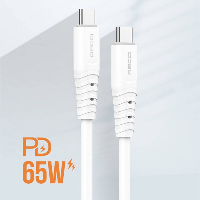 Recci RTC-P09CC Silicone Serisi 65W Hızlı Şarj Özellikli Type-C To Type-C PD Kablo 1.5M Recci RTC-P09CC Silicone Serisi 65W Hızlı Şarj Özellikli Type-C To Type-C PD Kablo 1.5M