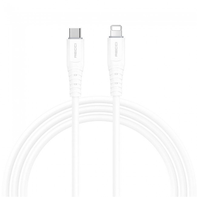Recci RTC-P09CL Silicone Serisi 20W Hızlı Şarj Özellikli Type-C To Lightning PD Kablo 1.5M Recci RTC-P09CL Silicone Serisi 20W Hızlı Şarj Özellikli Type-C To Lightning PD Kablo 1.5M