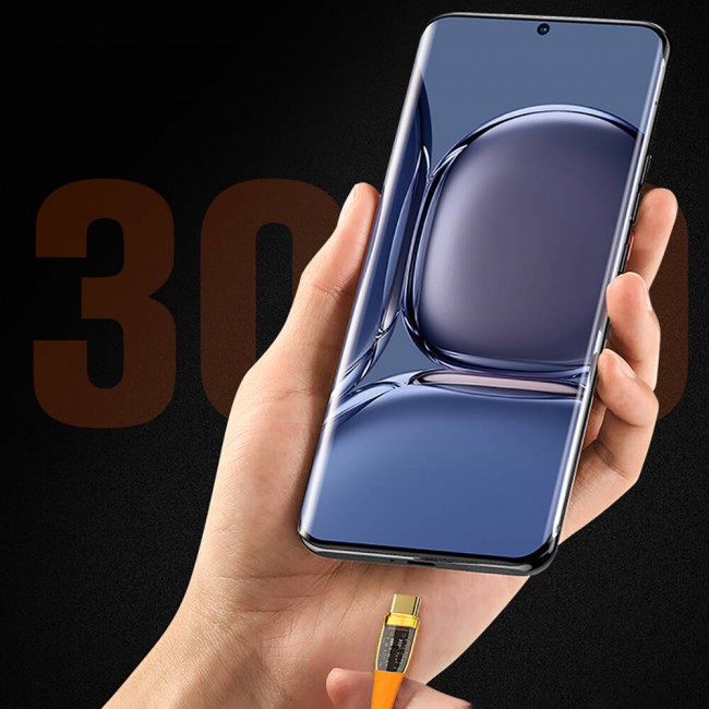 Recci RTC-P19C Amber Serisi USB-A to Type-C 6A Şeffaf Tasarım Şarj ve Data Kablosu 1.5M Recci RTC-P19C Amber Serisi USB-A to Type-C 6A Şeffaf Tasarım Şarj ve Data Kablosu 1.5M
