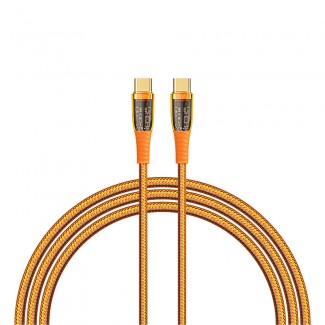 Recci RTC-P19CC Amber Serisi Type-C to Type-C PD 100W Şeffaf Tasarım Şarj ve Data Kablosu 1.5M Recci RTC-P19CC Amber Serisi Type-C to Type-C PD 100W Şeffaf Tasarım Şarj ve Data Kablosu 1.5M