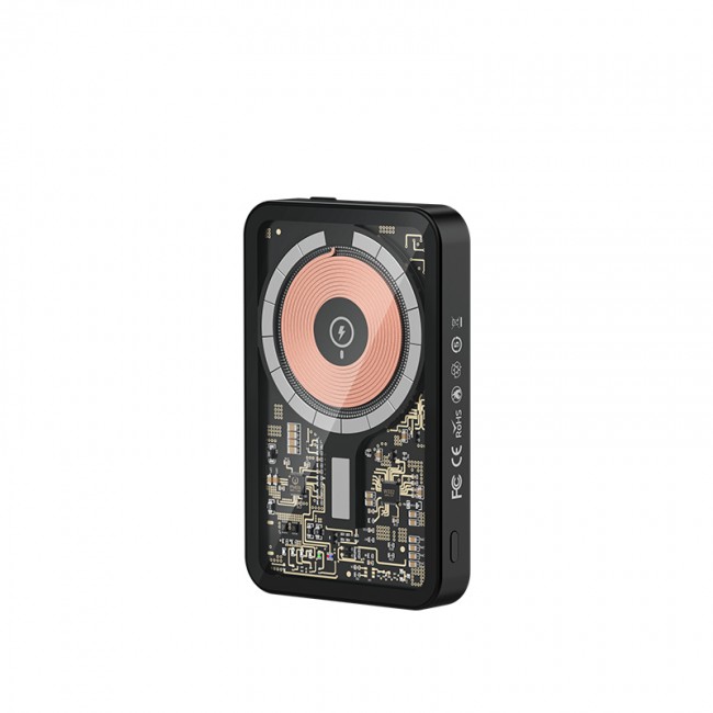 Recci W07 Şeffaf Tasarım Standlı 15W Magsafe Şarj Özellikli 20W PD Hızlı Şarj Powerbank 5000mAh Recci W07 Şeffaf Tasarım Standlı 15W Magsafe Şarj Özellikli 20W PD Hızlı Şarj Powerbank 5000mAh