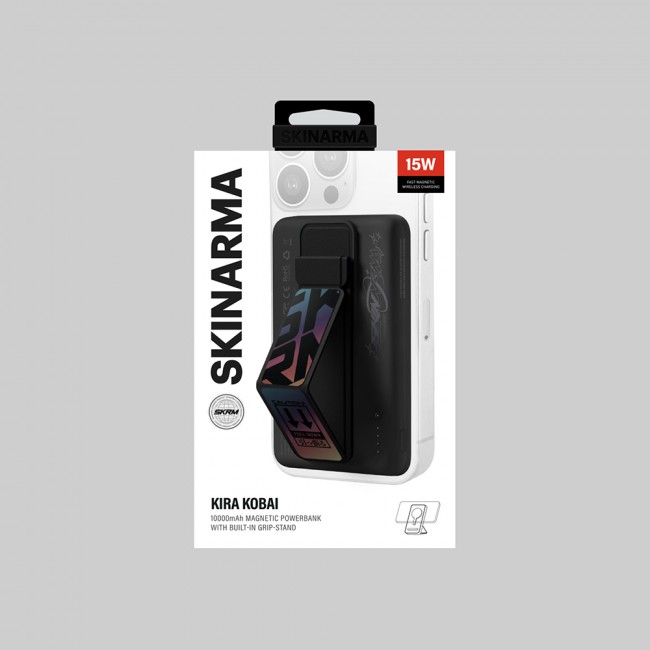 Skinarma Kira Kobai Holografik Tasarımlı Standlı Wireless ve PD Hızlı Şarj Özellikli Powerbank 20W 10000mAh Skinarma Kira Kobai Holografik Tasarımlı Standlı Wireless ve PD Hızlı Şarj Özellikli Powerbank 20W 10000mAh
