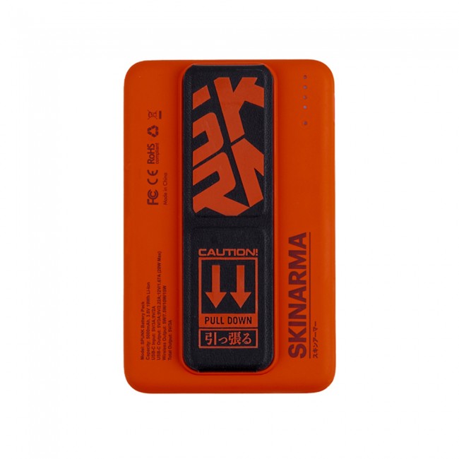 SkinArma Spunk Taşınabilir Wireless Şarj ve PD Hızlı Şarj Özellikli Powerbank 15W 5000mAh SkinArma Spunk Taşınabilir Wireless Şarj ve PD Hızlı Şarj Özellikli Powerbank 15W 5000mAh
