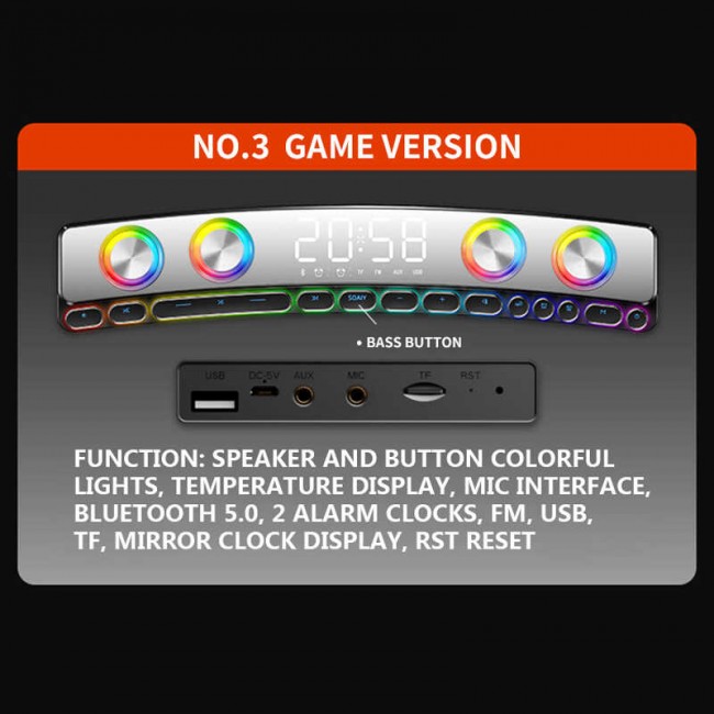 Soaiy SH39 Gaming Bluetooth Speaker Hoparlör Soaiy SH39 Gaming Bluetooth Speaker Hoparlör