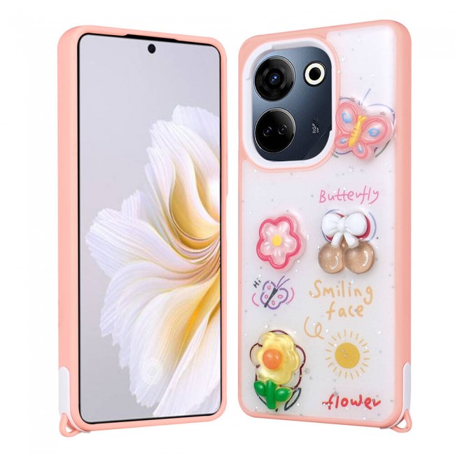 Tecno Camon 20 Kılıf Parlayan Simli Kabartma Figürlü Zore Cevze Kapak Tecno Camon 20 Kılıf Parlayan Simli Kabartma Figürlü Zore Cevze Kapak