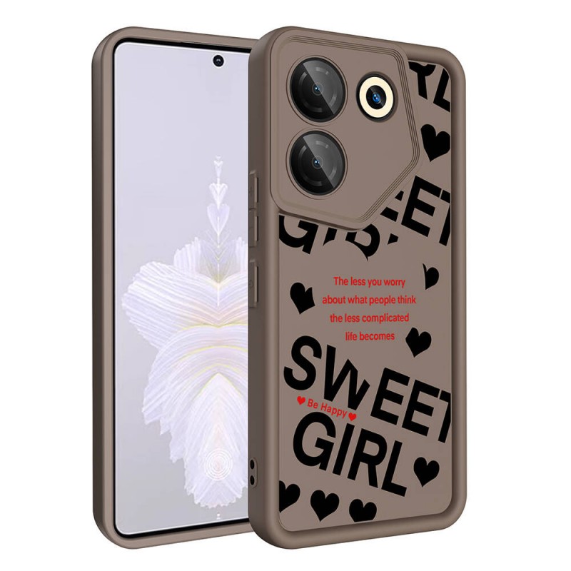 Bal-z Tecno Camon 20 Pro 5G Kılıf Kamera Korumalı Baskılı Arka Yüzey  Klas Kapak