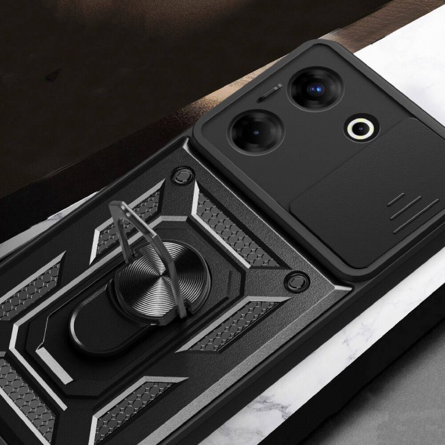 Tecno Camon 20 Pro 5G Kılıf Magnetik Standlı Kamera Korumalı Zore Sürgülü Vega Kapak Tecno Camon 20 Pro 5G Kılıf Magnetik Standlı Kamera Korumalı Zore Sürgülü Vega Kapak