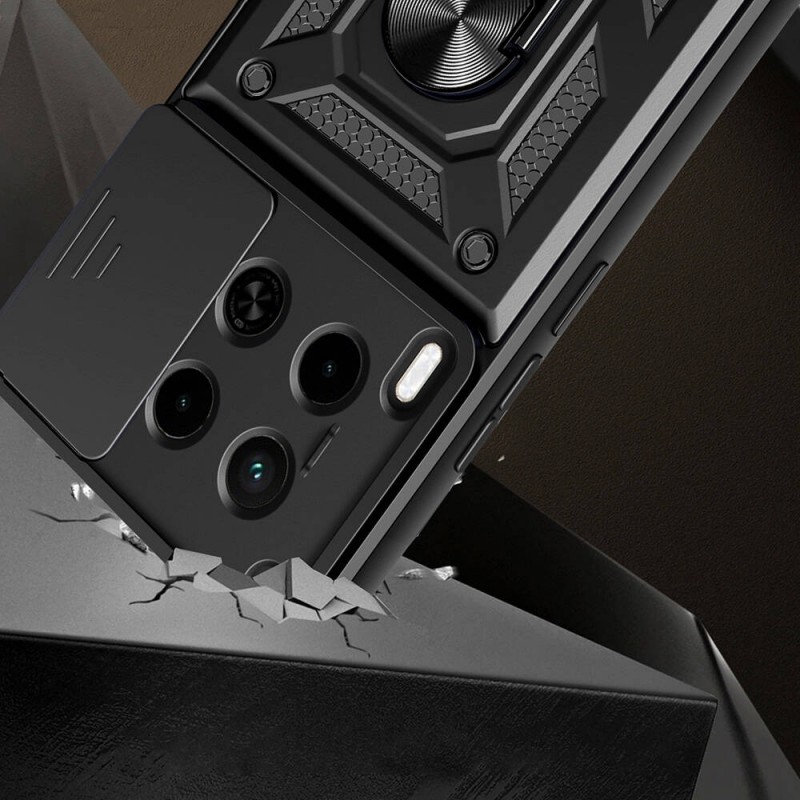 Bal-z Tecno Camon 30 Kılıf Magnetik Standlı Kamera Korumalı  Sürgülü Vega Kapak