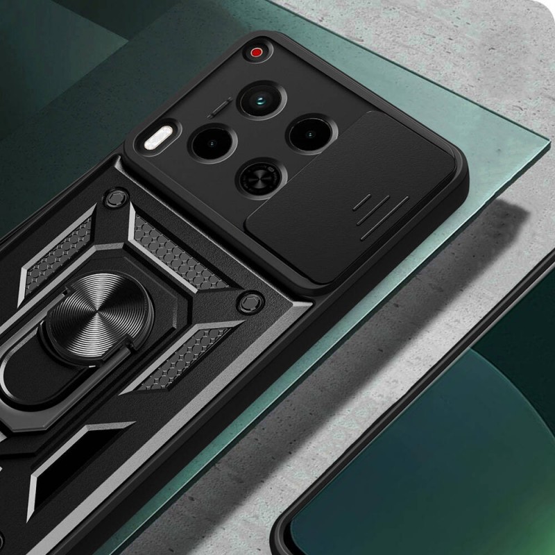 Bal-z Tecno Camon 30 Kılıf Magnetik Standlı Kamera Korumalı  Sürgülü Vega Kapak