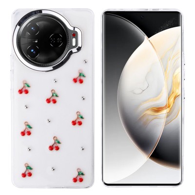 Bal-z Tecno Camon 30 Pro 5G Kılıf Airbag Tasarımlı Simli Şeffaf Zore Kutup Kapak