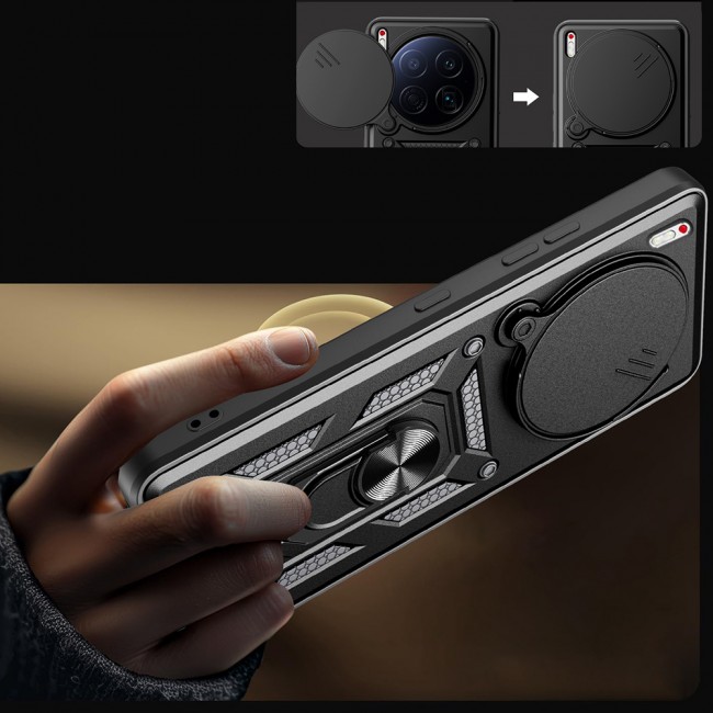 Tecno Camon 40 Premier 5G Kılıf Magnetik Standlı Kamera Korumalı Zore Sürgülü Vega Kapak Tecno Camon 40 Premier 5G Kılıf Magnetik Standlı Kamera Korumalı Zore Sürgülü Vega Kapak