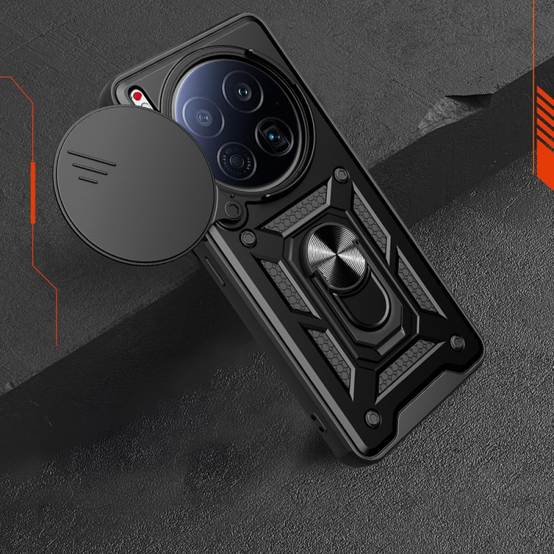 Bal-z Tecno Camon 40 Premier 5G Kılıf Magnetik Standlı Kamera Korumalı  Sürgülü Vega Kapak